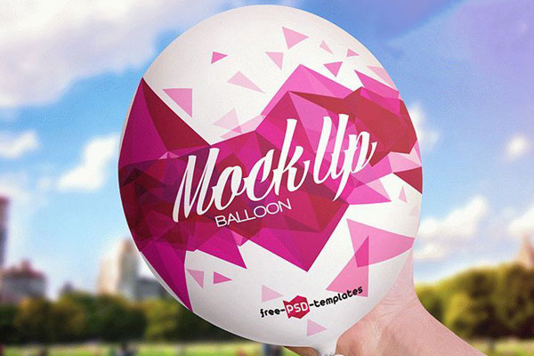 Mockup Featuring a Hand Holding a Balloon FREE PSD
