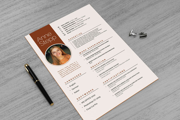 Mockup Featuring an A4 Flyer with a Pen FREE PSD