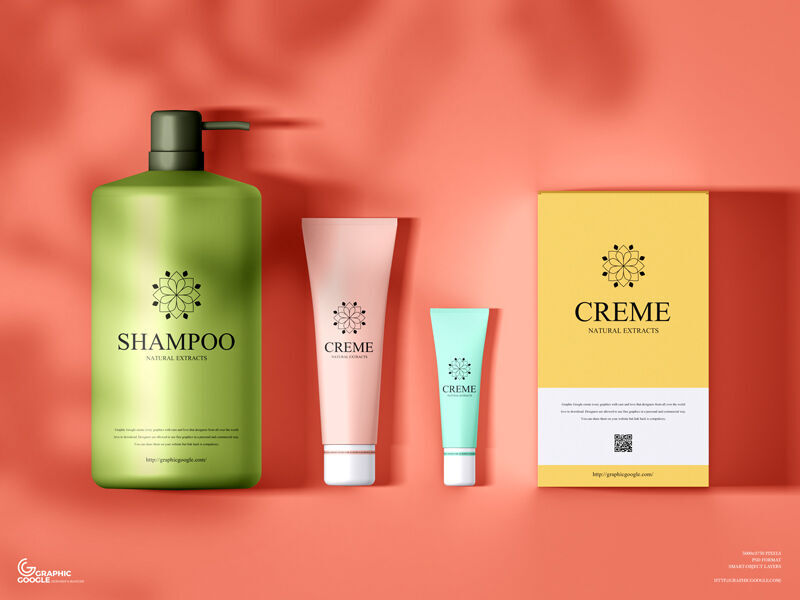 Mockup Featuring Cosmetics Branding Products Laid in Top View FREE PSD