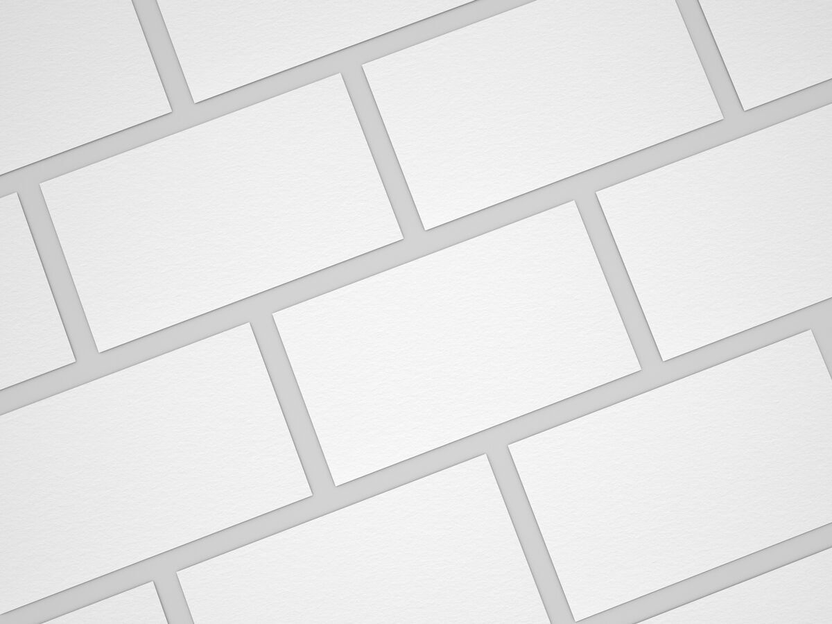 Mockup Featuring Grid Layout Business Cards in Top View FREE PSD