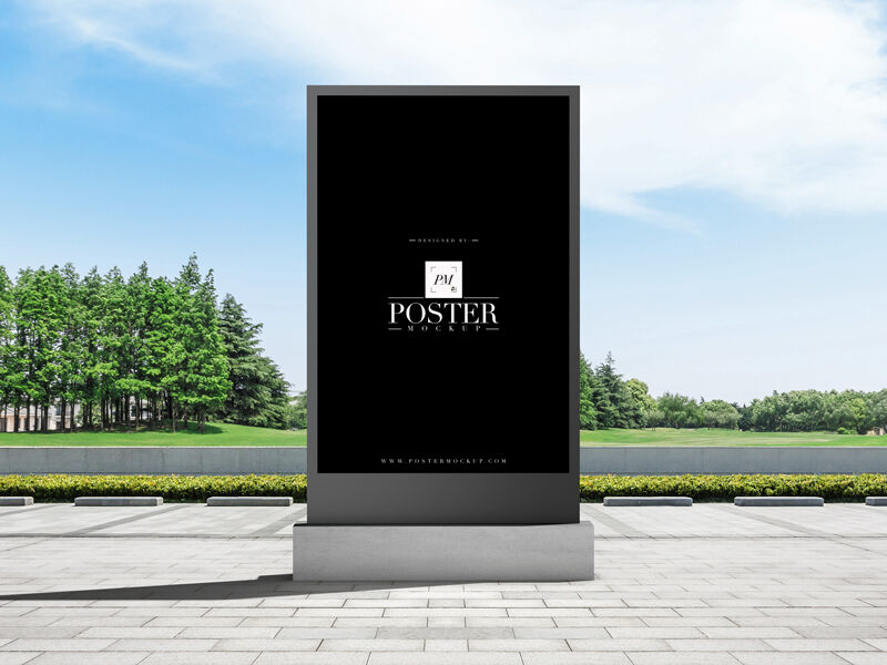 Mockup Featuring Outdoor Billboard in a Park Scene FREE PSD