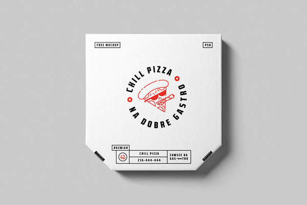 Top View of Packaging Pizza Box Mockup (FREE) - Resource Boy