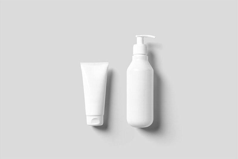 Mockup of a Cosmetic Tube and a Dropping Bottle FREE PSD
