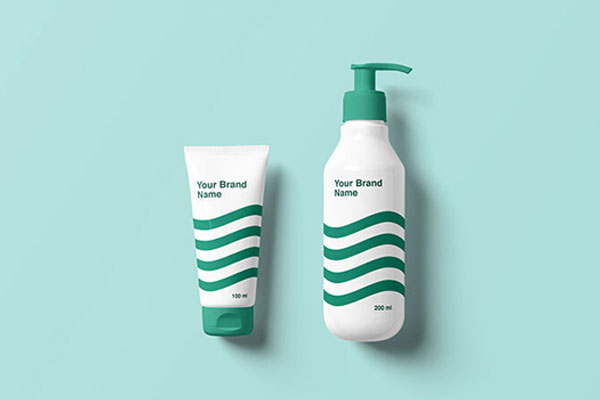 Mockup of a Cosmetic Tube and a Dropping Bottle FREE PSD