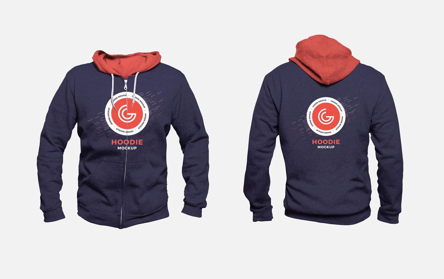 Mockup of a Floating Hoodie in the Front View FREE PSD