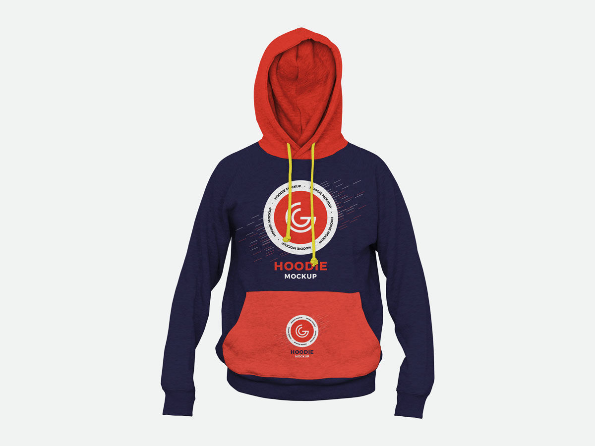 Mockup of a Floating Hoodie in the Front View FREE PSD