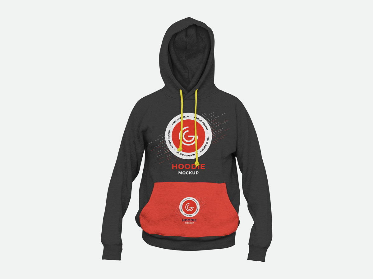 Mockup of a Floating Hoodie in the Front View FREE PSD
