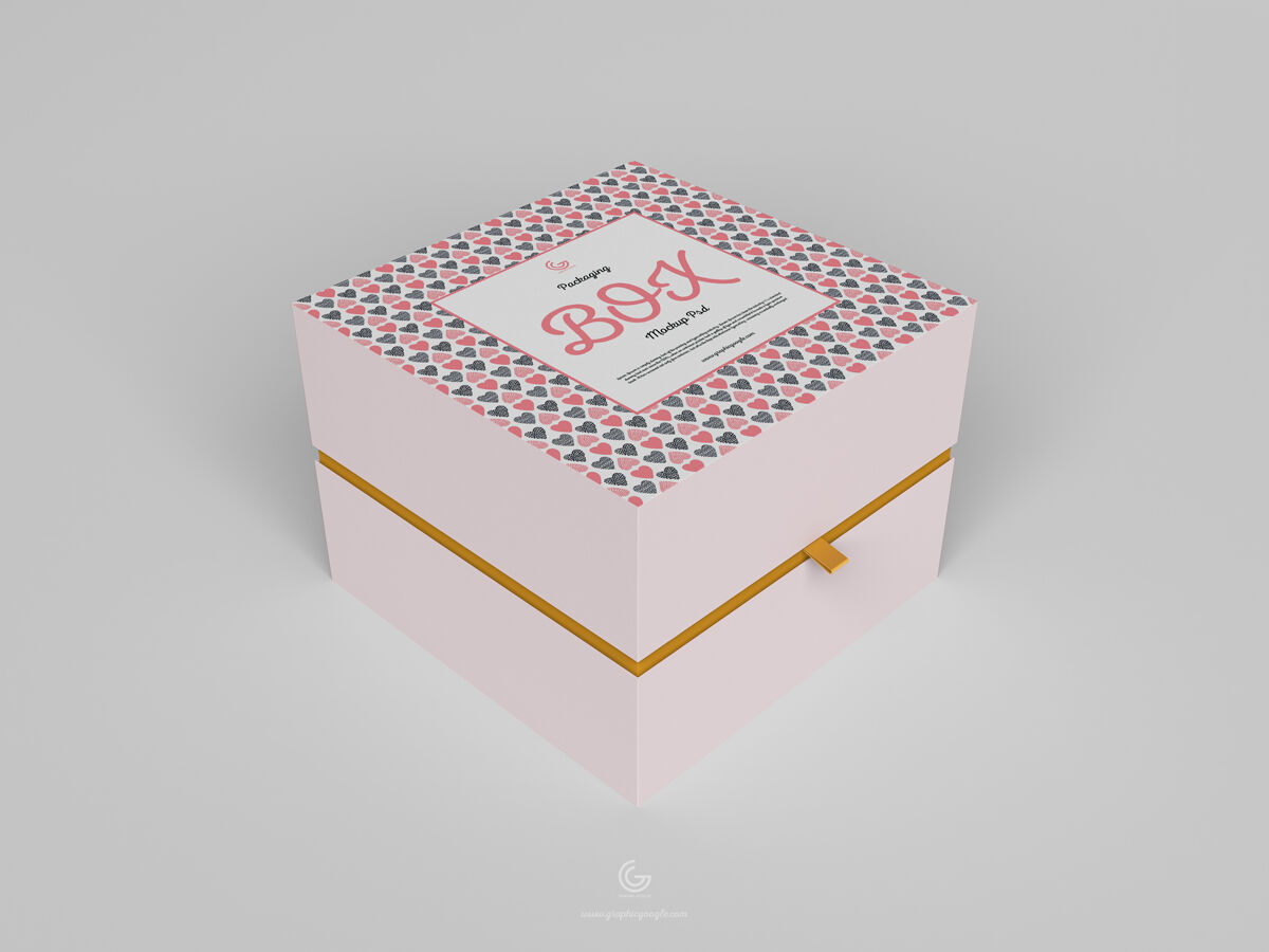 Mockup of a Packaging Box Placed in Perspective FREE PSD
