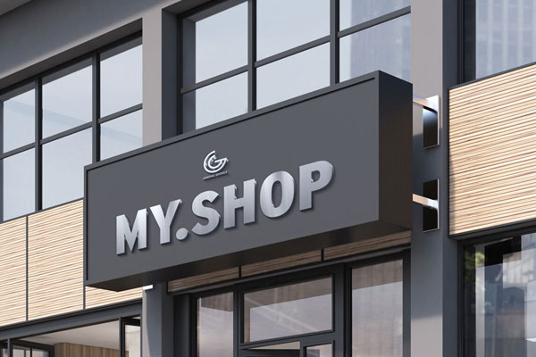 Mockup of an Outdoor Shopping Facade FREE PSD