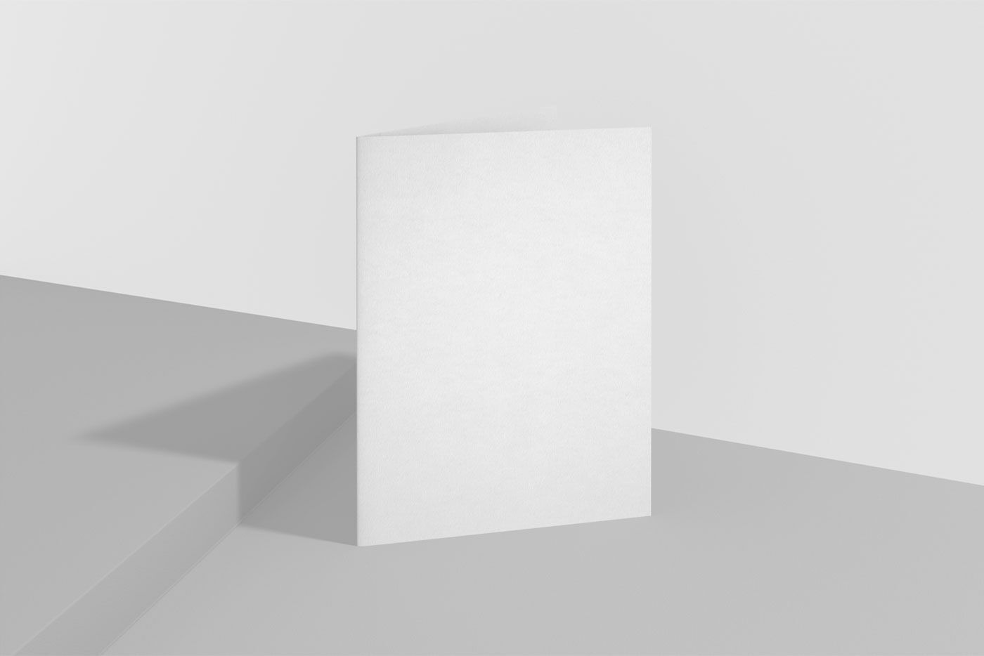 Mockup of Front View of a Folded A4 Paper Card FREE PSD