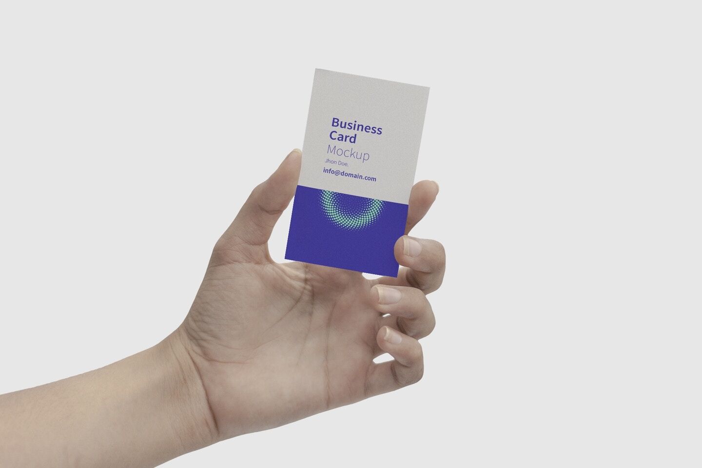 Mockup Showcasing a Hand Holding a Business Card FREE PSD