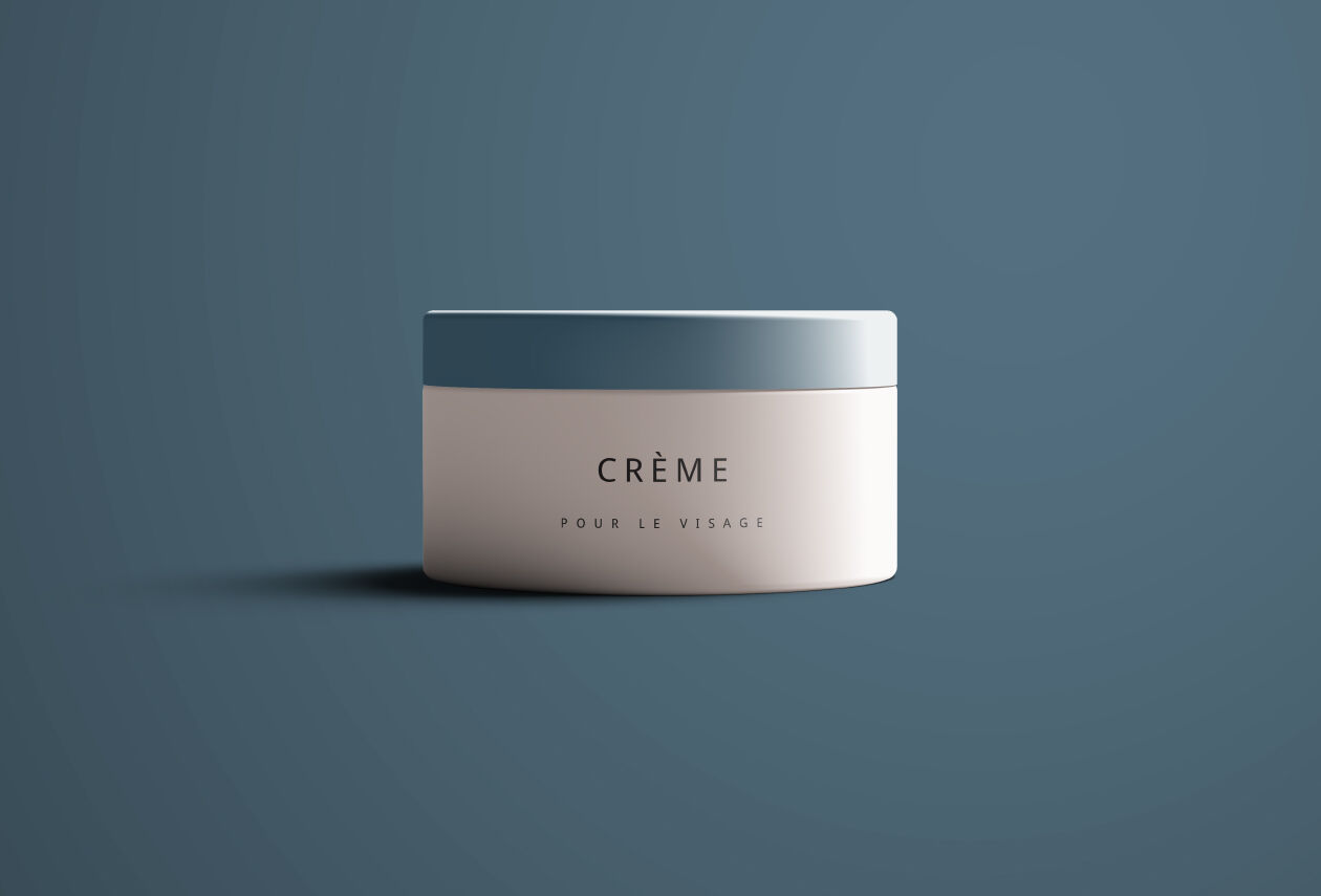 Mockup Showcasing Front View of Jar Wearing Lid FREE PSD