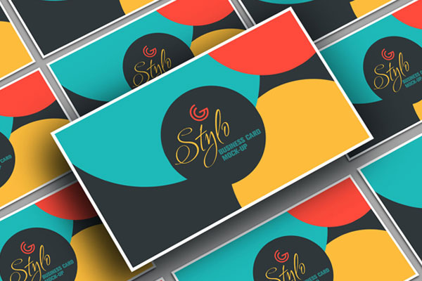 Mockup Showcasing Isometric Stylo Business Card FREE PSD