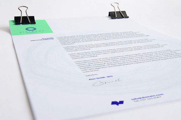 Mockup Showcasing Perspective View of A4 Letterhead with Paper Clips FREE PSD