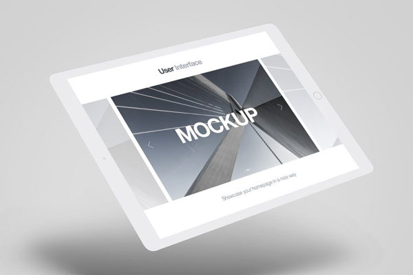 Front View of Floating Tablets Mockup (FREE) - Resource Boy