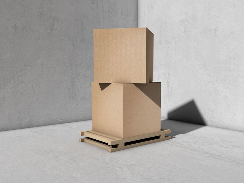 Mockup Showcasing Two Packaging Cargo Delivery Boxes FREE PSD