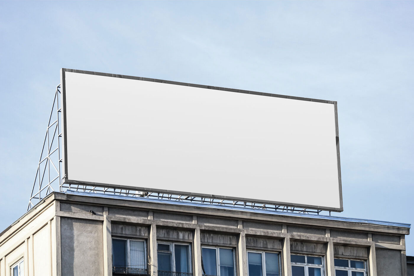 Mockup Showing a Big Billboard on a Building FREE PSD