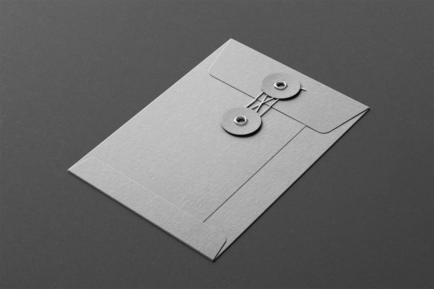 Mockup Showing Perspective View of Small String and Washer Envelope FREE PSD