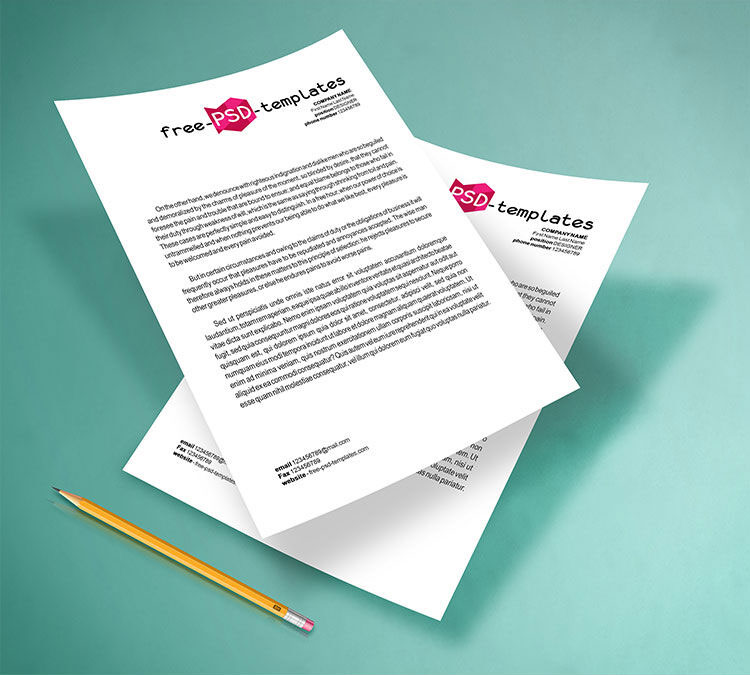 Mockup Showing Two Overlapping A4 Papers FREE PSD