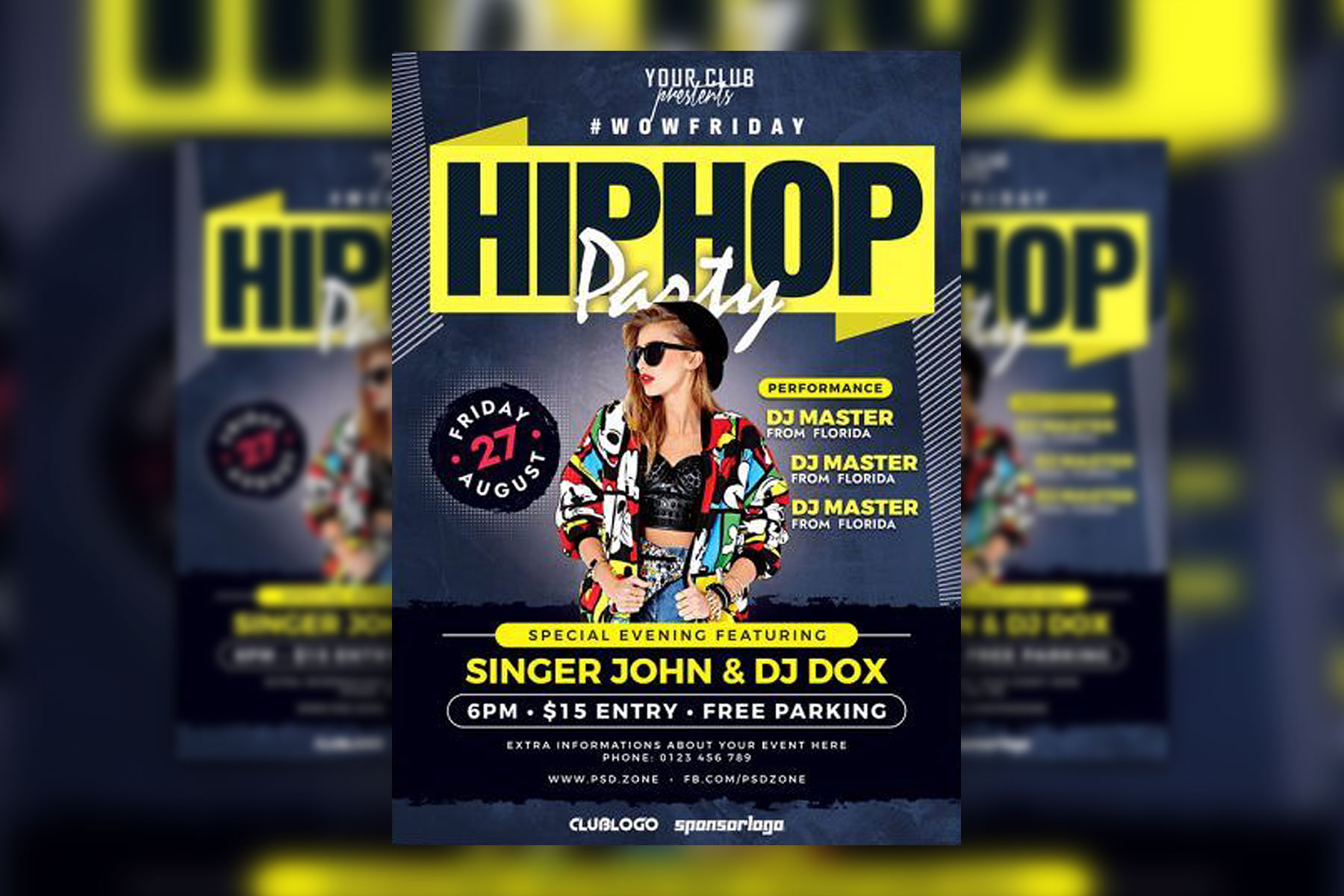 Modern Nightclub Party Flyer Template FREE Resource Boy