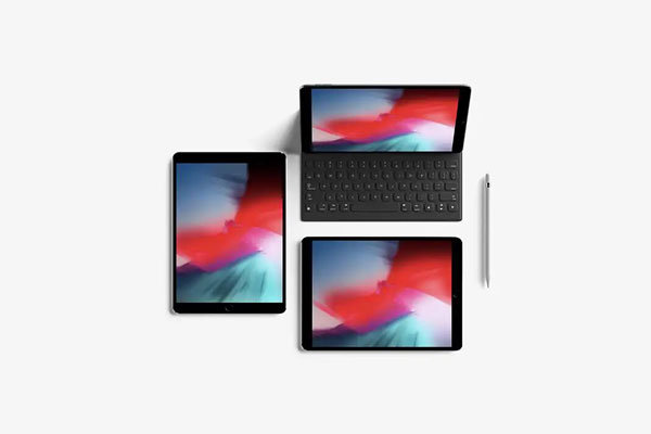 Modern Top View Ipad Pro 10.5 Inch Mockup FREE PSD