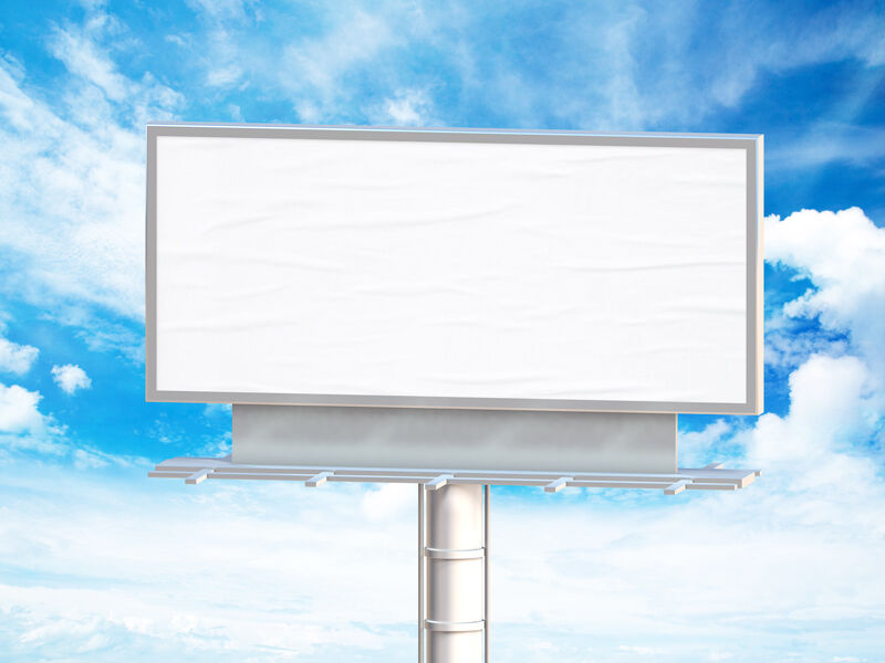 Outdoor Advertisement Billboard Front View Mockup FREE PSD