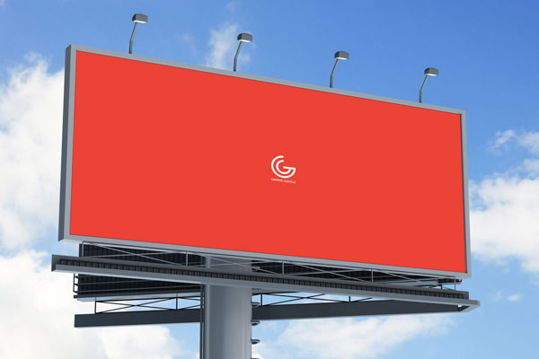 Outdoor Hoarding Billboard Mockup For Advertisement FREE PSD