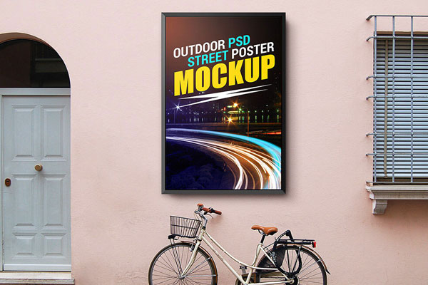 Outdoor Street Poster Mockup With A Classical Design FREE PSD
