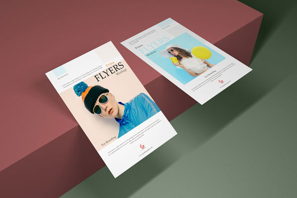 Pair of Vertical Flyers Mockup for Branding Design FREE PSD