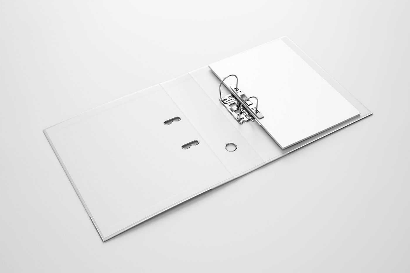 Perspective Mockup Featuring a Binder with Papers FREE PSD