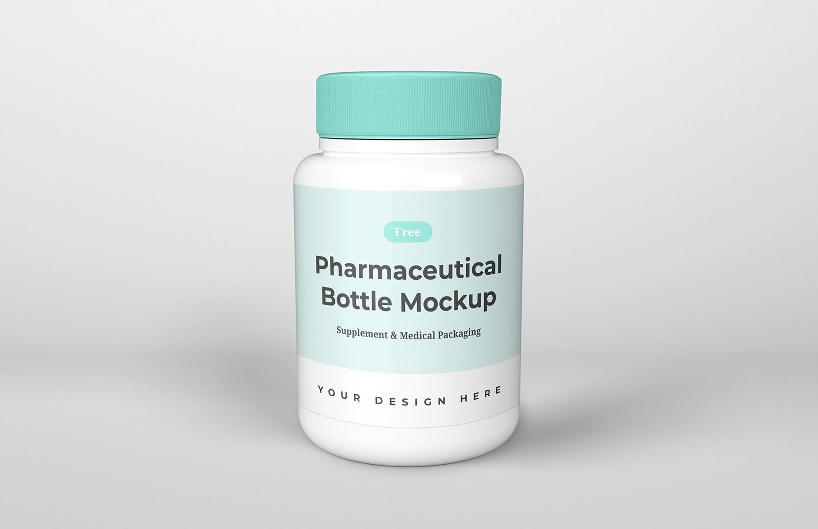 Pharmaceutical Bottle Packaging PSD Mockup FREE PSD