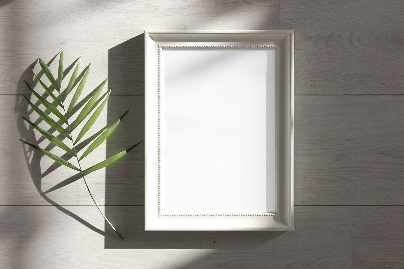 Picture Frame Mockup With A Plant FREE PSD
