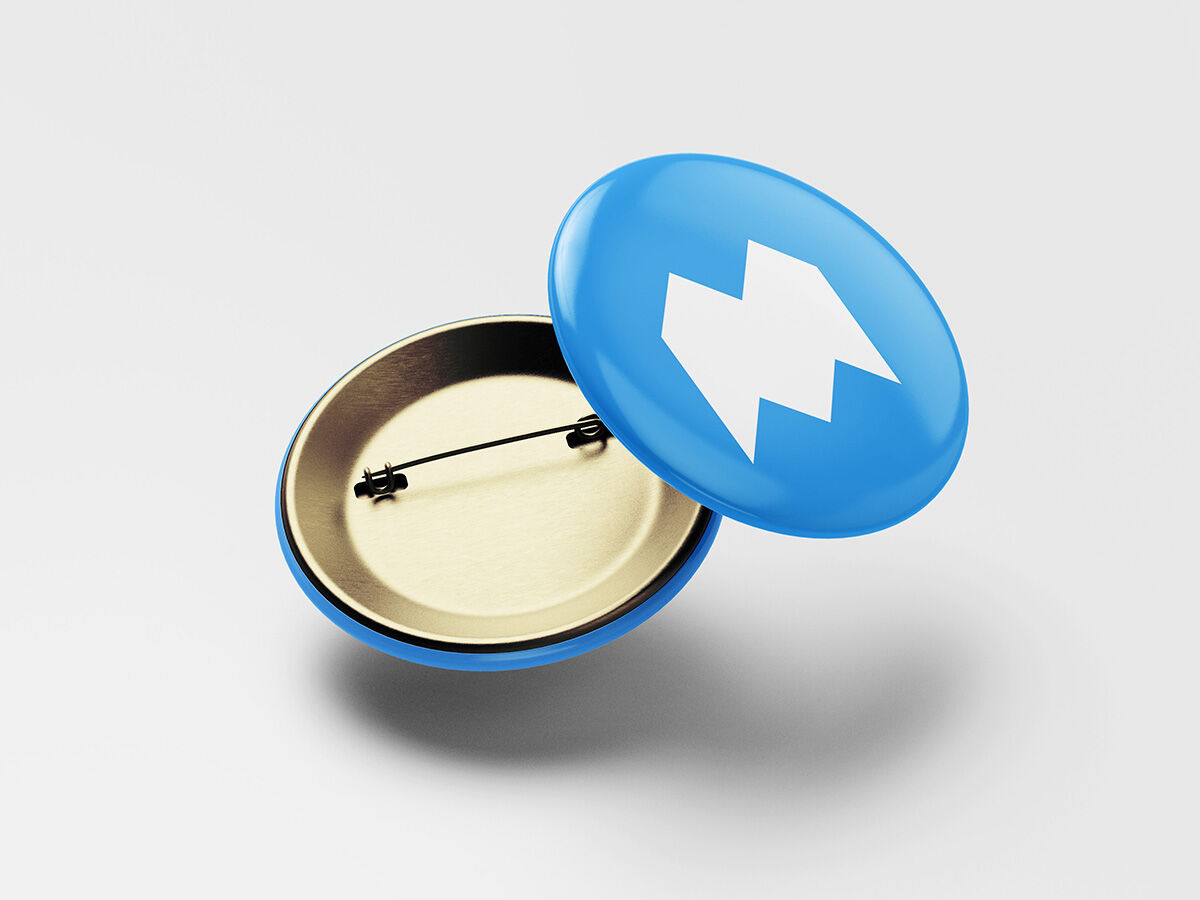 Pin Buttons Mockup On Front And Back Sides FREE PSD