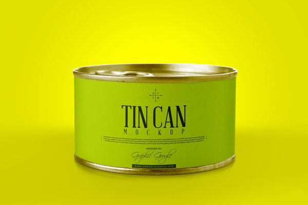 Round Tin Can Mockup FREE PSD