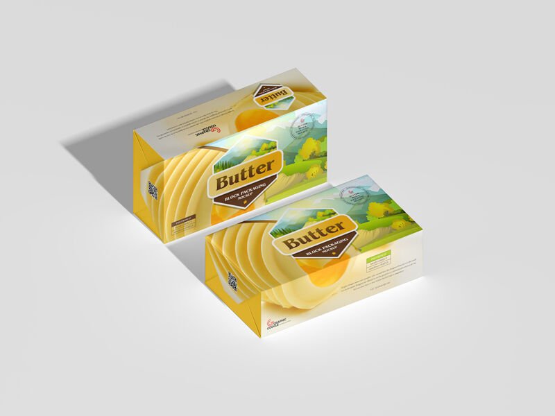 Side View Two Butter Block Packaging Mockup FREE PSD