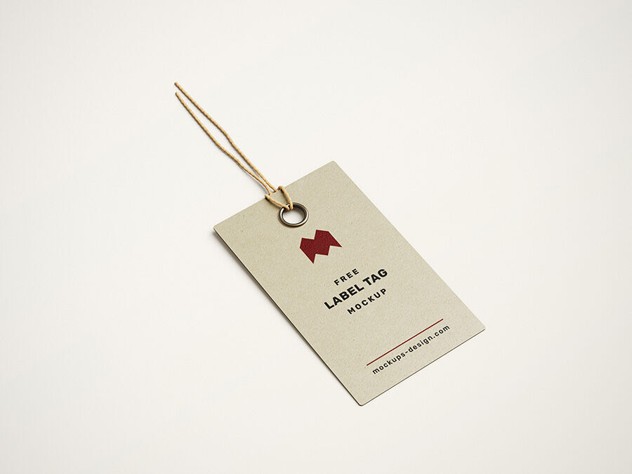 Simple Label Tag Mockup on a White Background (FREE) - Resource Boy