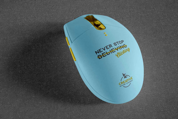 Simple Shape Wireless Mouse Mockup FREE PSD