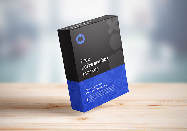 Software Box in Diffrent Angles and Views Mockup FREE PSD