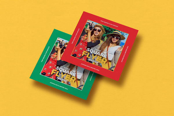 Square High Quality Flyer Mockup FREE PSD