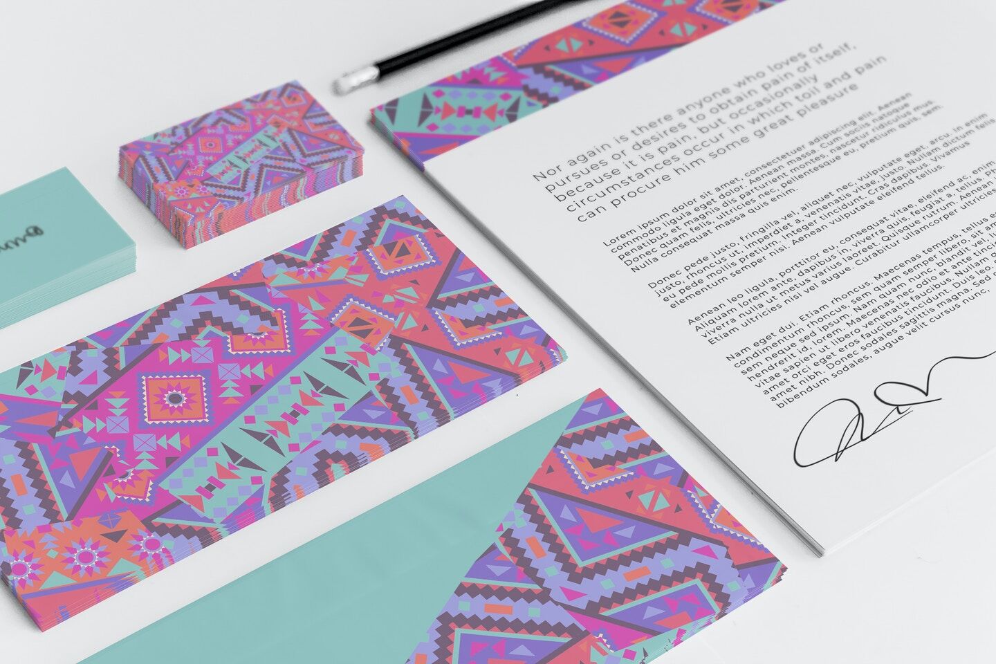 Stationery Mockup Featuring Cards, Envelope and Paper FREE PSD