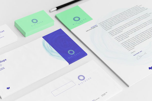 Stationery Mockup Featuring Cards, Envelope and Paper FREE PSD