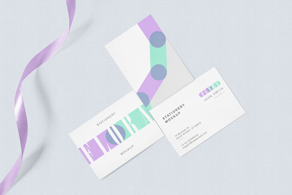 Three Business Cards Mockup FREE PSD