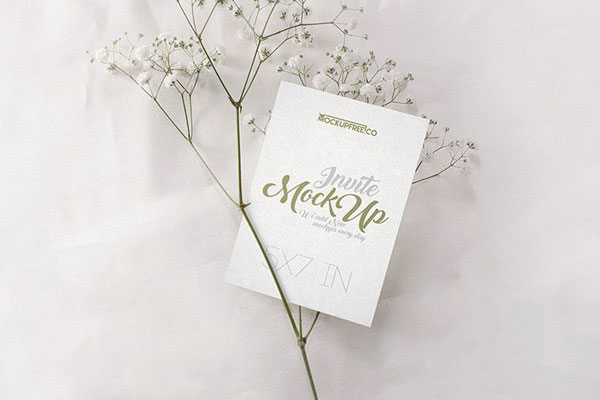Three Different Wedding Invitation Card Mockups FREE PSD