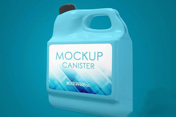 Three Mockups Featuring Plastic Canister from Different Views FREE PSD