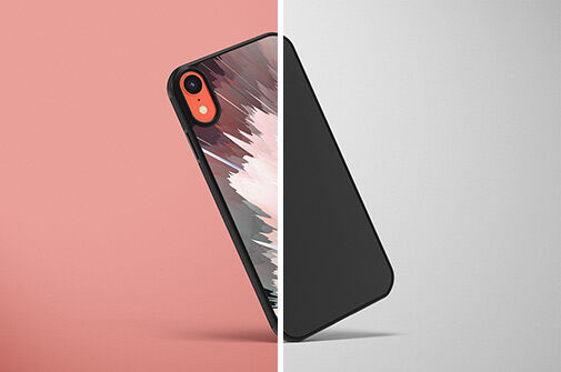 Three Mockups Showcasing iPhone XR Cases FREE PSD