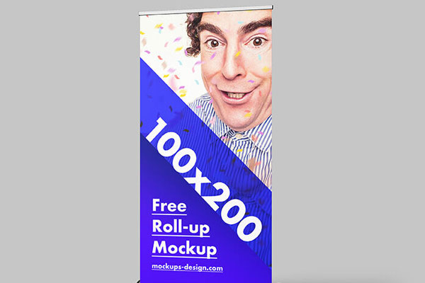 Three Roll-up Mockup 100×200 Cm FREE PSD
