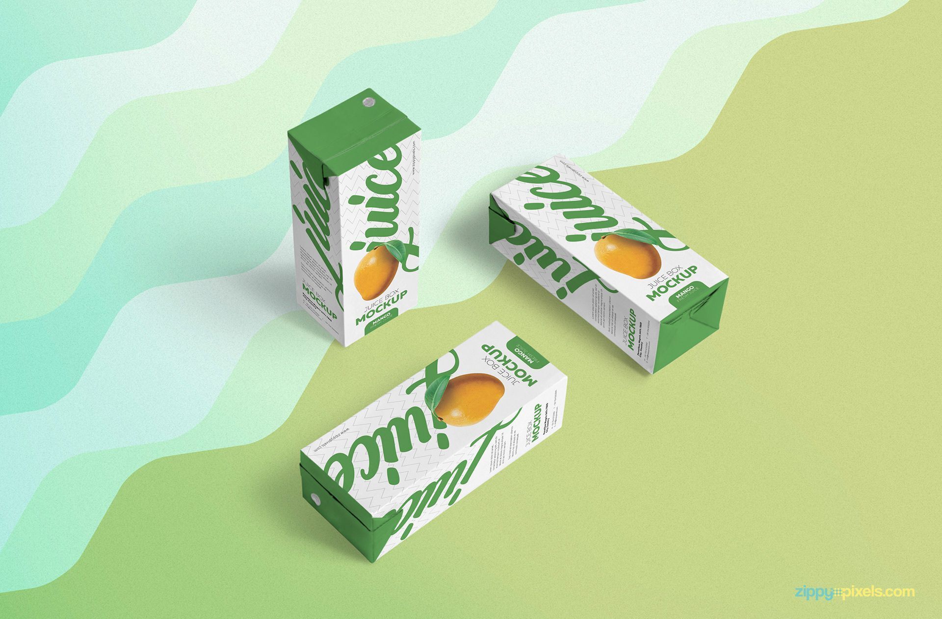 Top Side View of Multiple Juice Box Mockup FREE PSD