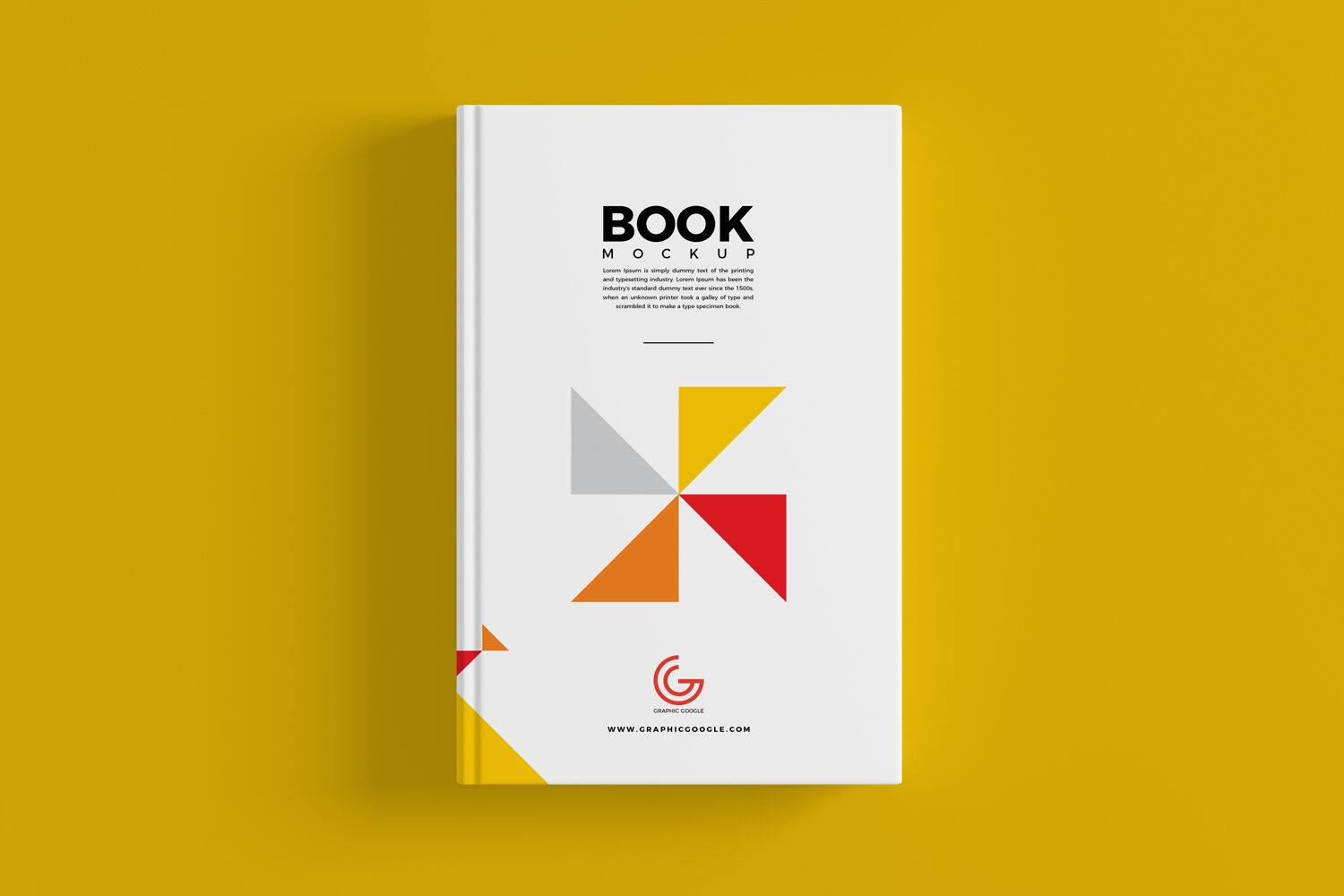 Top View Book Hard Cover Mockup in Plain Setting FREE PSD