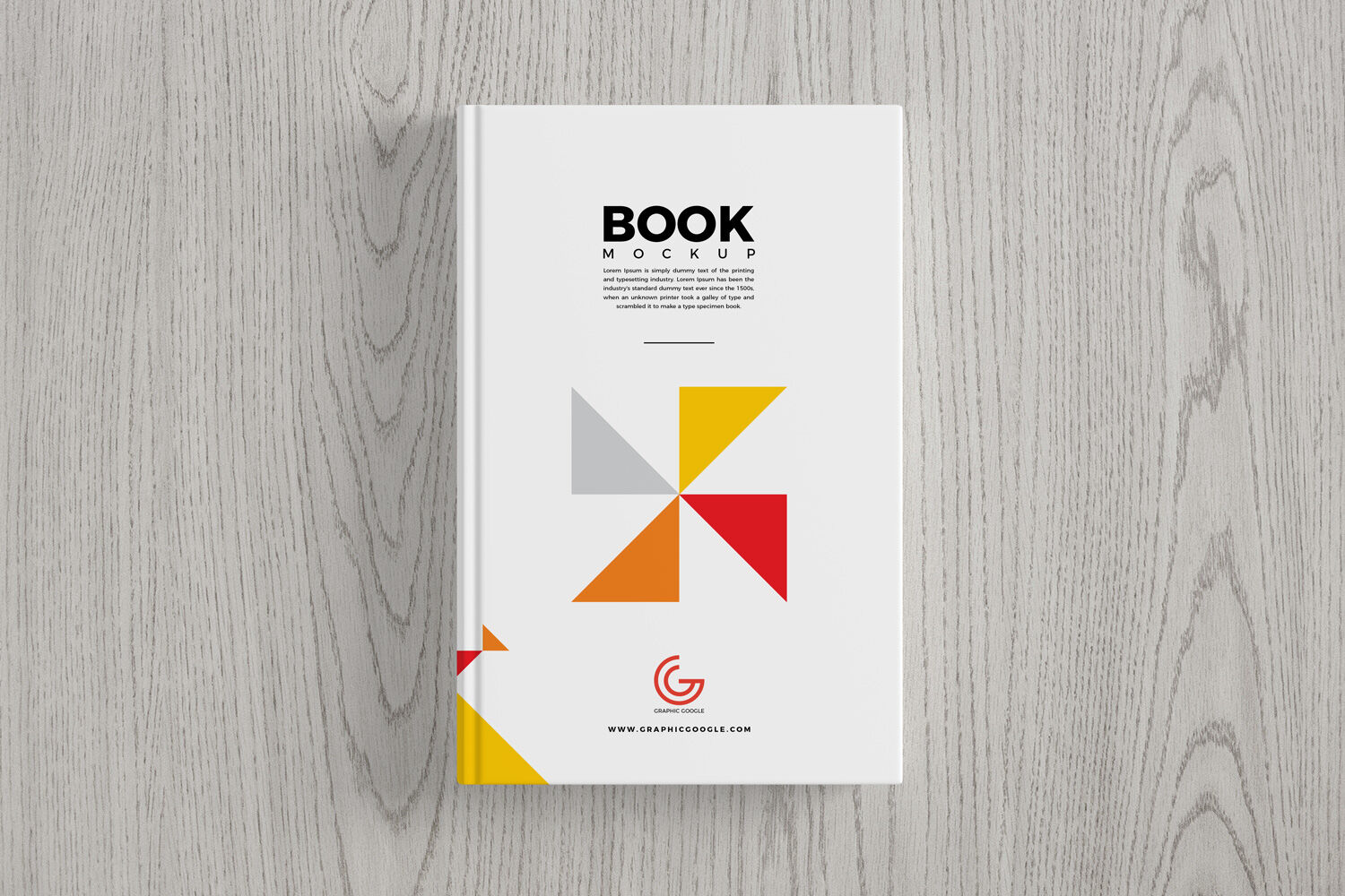 Top View Book Hard Cover Mockup in Plain Setting FREE PSD