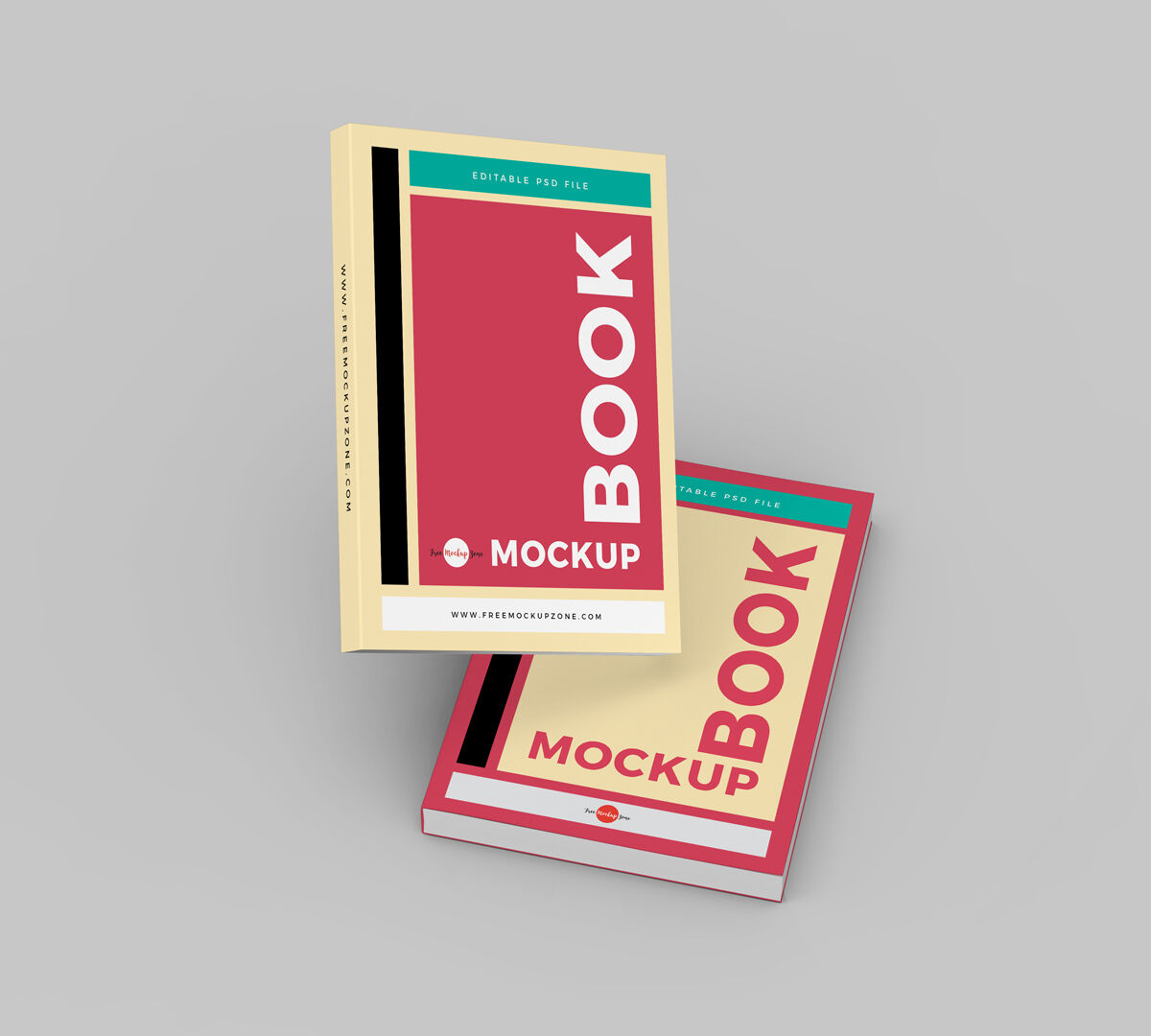 Two Floating Book Cover Mockup FREE PSD